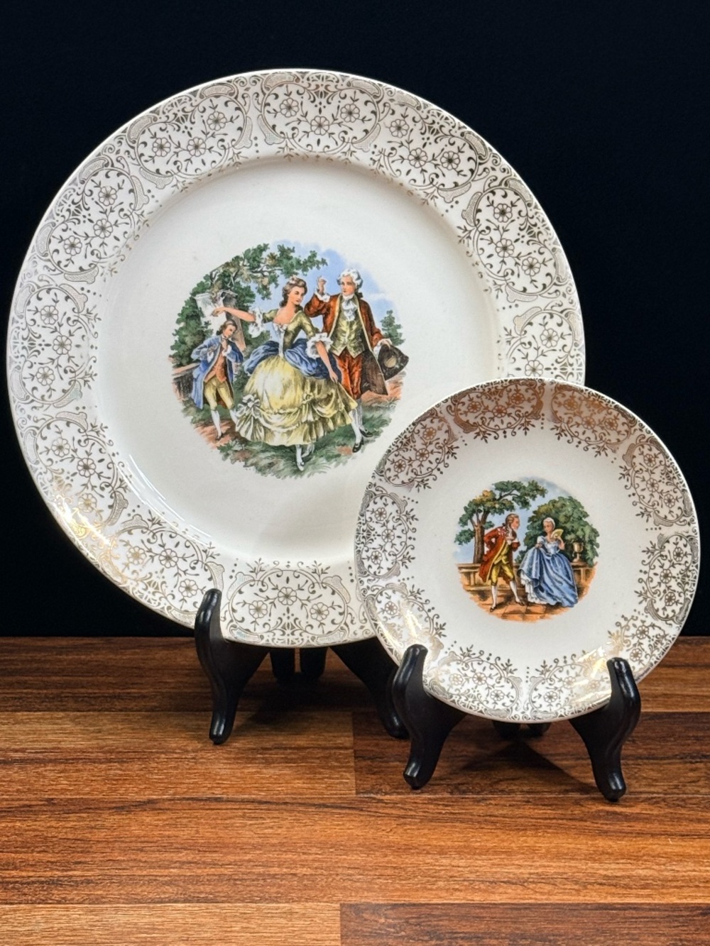 STETSON Decorative Collector Plates 22 KT Gold